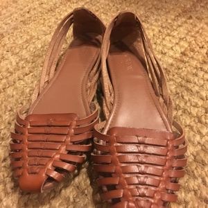 Jcrew leather huarache sandals